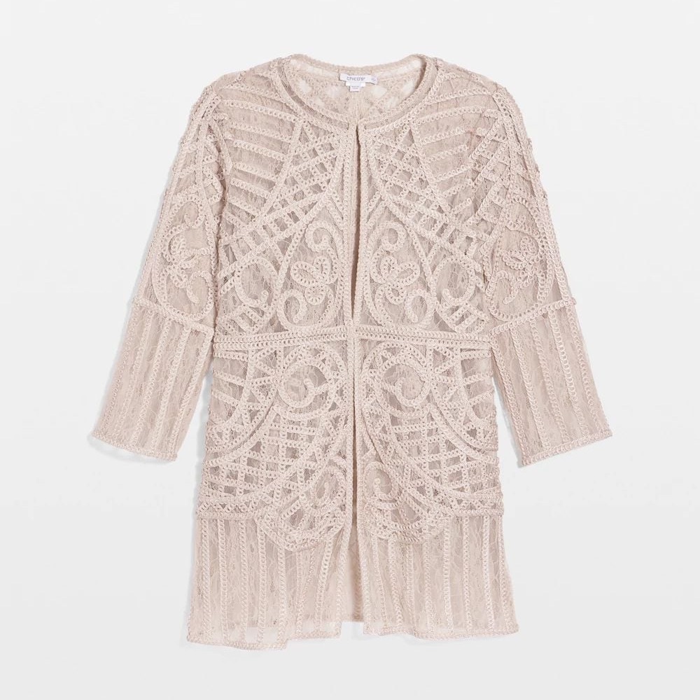 Chicos | Travelers™ Collection Embroidered Lace Jacket | Large - Picture 7 of 9